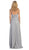 Sleeveless Floral Evening Dress