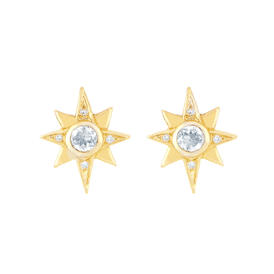 North Star Moonstone Earrings