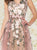 Mac Duggal Couture - 77283D V-Neck Floral Applique Evening Dress in Pink