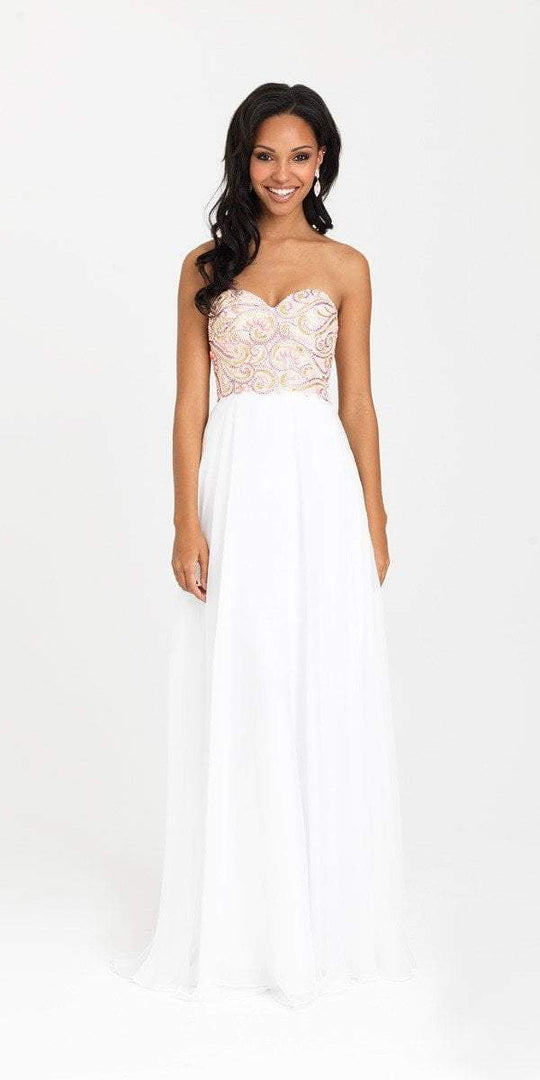 Madison James - 16-303 Dress in White Multi