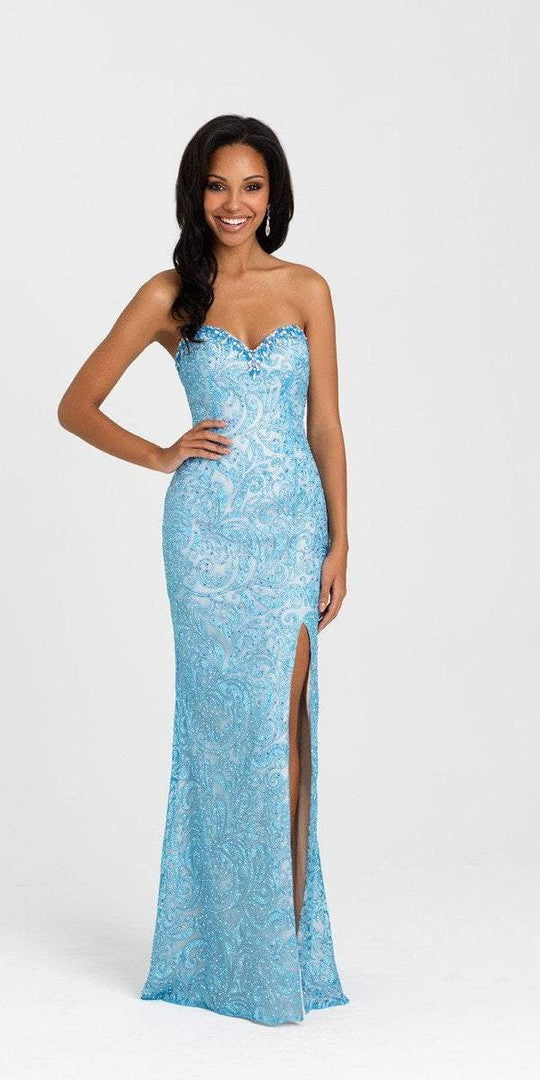 Madison James - 16-304 Dress in Turquoise Nude