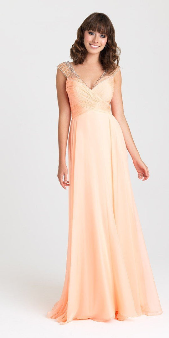Madison James - 16-334 Dress in Peach