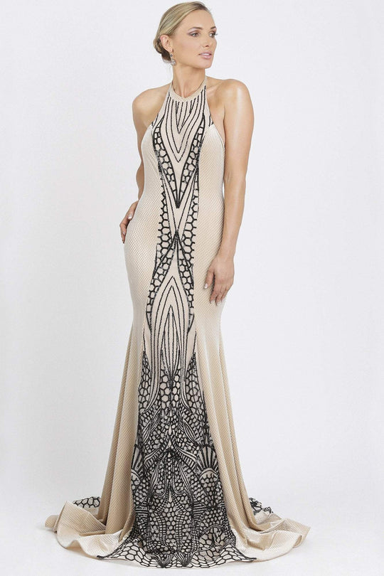 Baccio Couture - Maira Sequin Velvet Cream