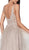 Cinderella Divine - CJ520 Jewel Studded Lace Plunging Bodice Gown In Pink