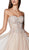 Cinderella Divine - CJ502 Strapless Illusion Corset Boned A-Line Gown