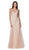 Cinderella Divine - Lace Appliqued Trumpet Evening Dress CJ503 In Pink