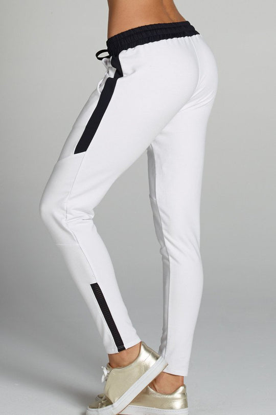 Meghan Jogger- White/Black