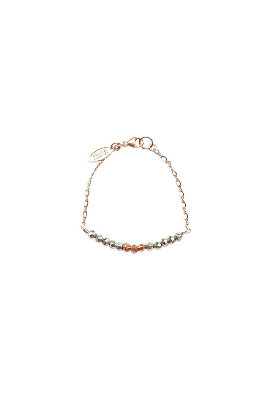 Heather Gardner - Mermaid Gemstone Kids Bracelet in Rose Gold w/Gunmetal