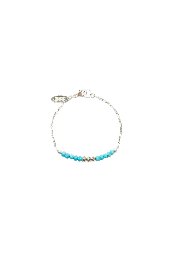 Heather Gardner - Mermaid Gemstone Kids Bracelet in Silver w/Turquoise