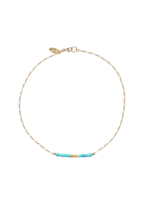 Heather Gardner - Mermaid Gemstone Kids Necklace in Gold w/Turquoise