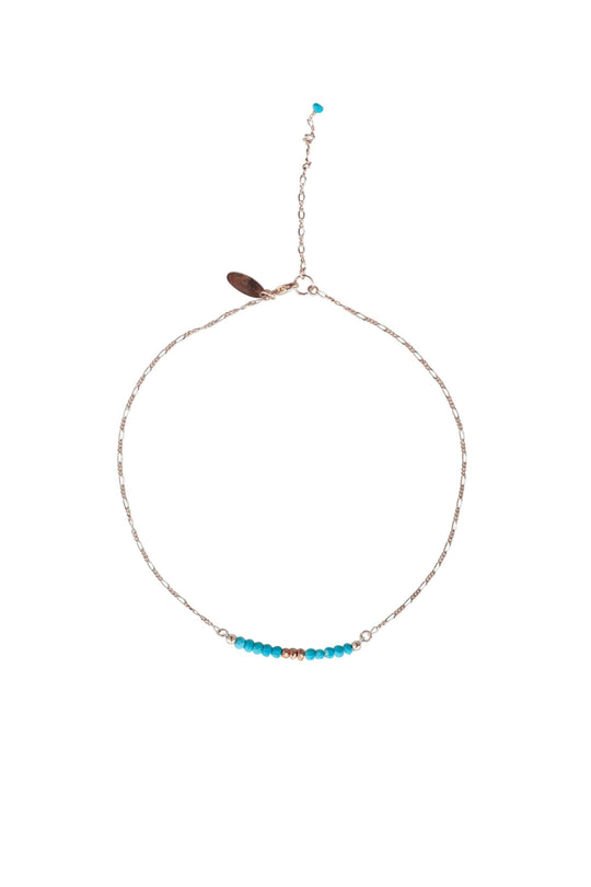 Heather Gardner - Mermaid Gemstone Kids Necklace in Rose Gold w/Turquoise