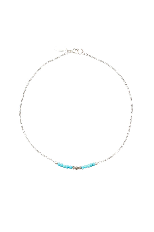 Heather Gardner - Mermaid Gemstone Kids Necklace in Silver w/Turquoise