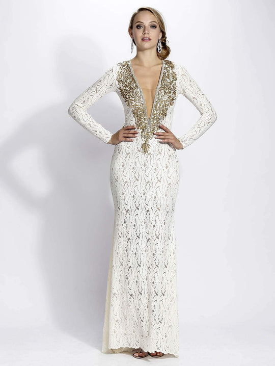 Baccio Couture - Hellen Painted in White and Gold