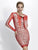 Baccio Couture - Milena Mesh Painted in Red and Neutral