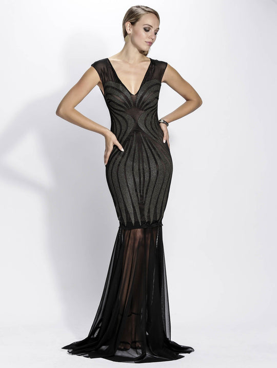 Baccio Couture - Sibel Mesh Painted in Black