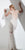Mignon - Queen Anne Neckline Lace Long Dress VM1509 in White