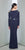 Mignon - Ruched V-Neckline Evening Gown VM1590B in Blue