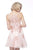 Jovani - JVN66550 Embroidered Deep V-neck A-line Cocktail Dress In Pink