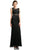 Cinderella Divine - Floral Lace Mock Two-Piece Sheath Long Formal Dress