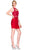 Cinderella Divine - Lace Appliqued Illusion Midriff Sheath Short Formal Dress