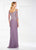 Mon Cheri Metallic Lace Bodice Chiffon Gown 118974 in Purple