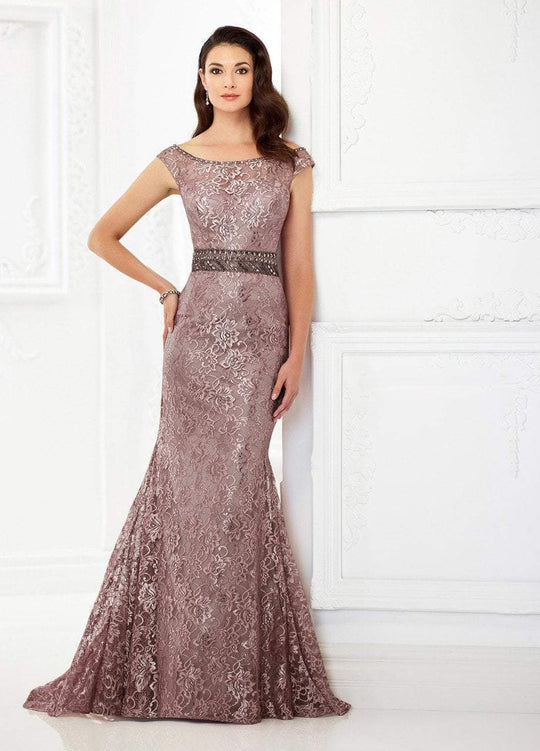 Montage by Mon Cheri - Cap Sleeves Lace Mermaid Gown 118982