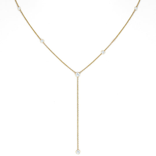 Logan Hollowell - Moonstone Star Droplet Necklace