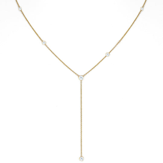 Moonstone Star Droplet Necklace