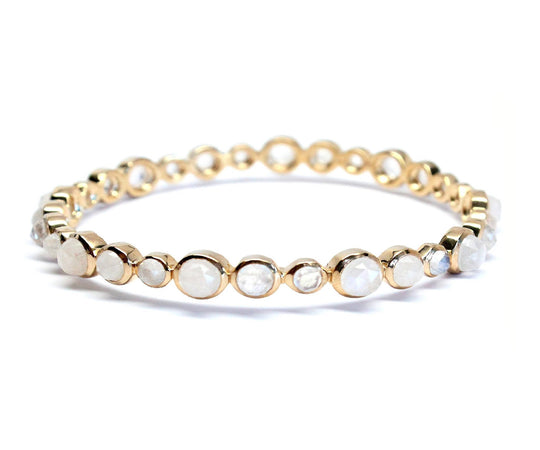 Rachael Ryen -  Rainbow Moonstone Multi-stone Bangle