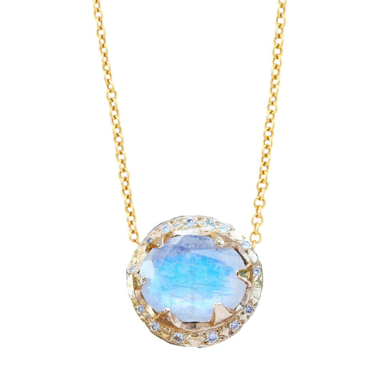 Logan Hollowell - Queen Moonstone Pendant in Yellow Gold