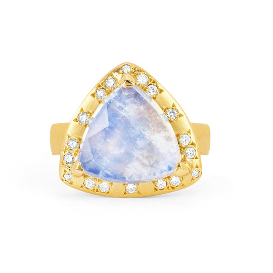 Logan Hollowell - NEW! Queen Blue Moonstone Ring with Diamonds
