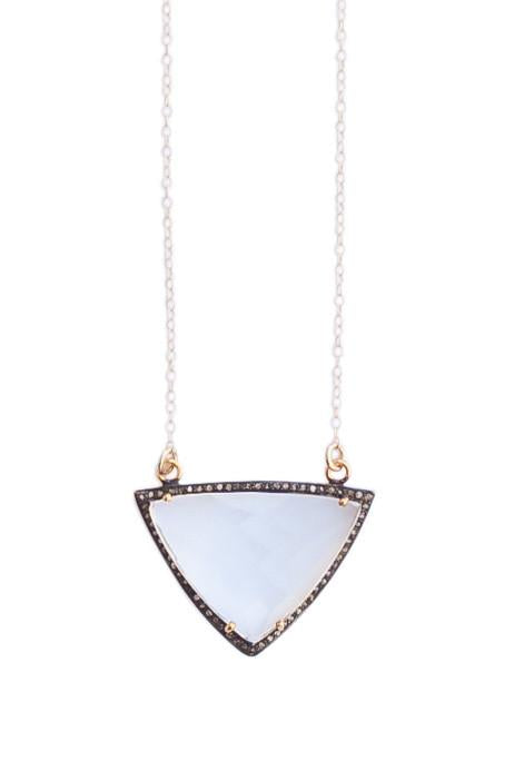 Moonstone Pave Diamond Gemstone Necklace- SOLD OUT!!