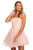 Sherri Hill - 53077 Beaded Tulle Short A-line Dress In Pink