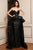 MNM Couture - Strapless Sweetheart Embellished Gown N0128 in Black and Silver