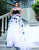 MNM Couture - Floral Accented Sweetheart Ballgown N0137 in Black and White