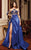 MNM Couture - N0148 Sheered and Sleek Ruched A-line Gown In Blue