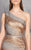 MNM Couture - N0152 Fitted One Shoulder Evening Gown In Gold