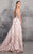MNM Couture - N0154 Strapless Sweetheart Corset Brocade Overskirt Gown In Pink