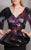 MNM Couture - N0186 Floral Ruffled Peplum Mermaid Gown In Black