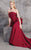 MNM Couture - N0188 Strapless Scroll Embroidered Mermaid Gown In Red