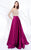 MNM COUTURE - N0191 Beaded Mesh Bodice A-line Gown In Purple