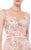 MNM Couture - N0194 Floral Embroidered Illusion Pleated Gown In Neutral