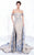 MNM Couture - N0195 Fitted Off-Shoulder Embroidered Gown In Blue