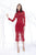 MNM Couture - N0200A Lace High Neck Sheath Dress in Red