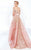 MNM Couture - N0202 Off-Shoulder Embellished A-line Gown In Gold and Neutral