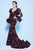 MNM Couture - N0234 Multi-Colored Lace Mermaid Dress With Train in Multi-Color