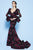 MNM Couture - N0234 Multi-Colored Lace Mermaid Dress With Train in Multi-Color