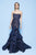 MNM Couture - N0248 Sequined Semi-Sweetheart Ruffled Mermaid Dress in Blue