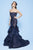 MNM Couture - N0248 Sequined Semi-Sweetheart Ruffled Mermaid Dress in Blue