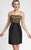 Sue Wong - N3434 Sleeveless Embellished Bodice Empire Taffeta Dress in Black and Brown